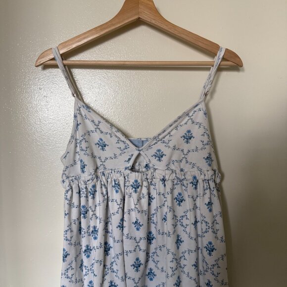 Hill House Aurora Sleep Mini Dress In Blue Trellis 2XL - Picture 3 of 9